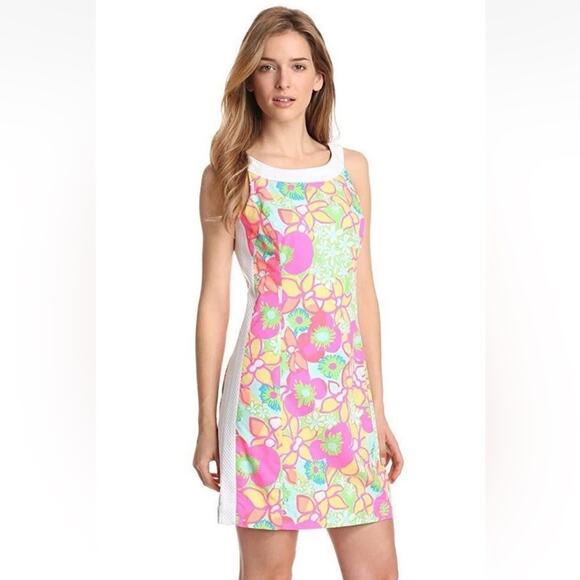 Lilly Pulitzer Darcy Ice Cream Social Floral Sleeveless Shift Dress  Size 10 - Picture 12 of 12